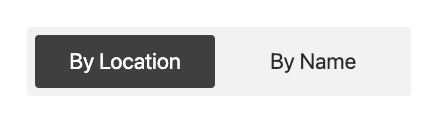 Search for an advisor by location with radio options for search by name